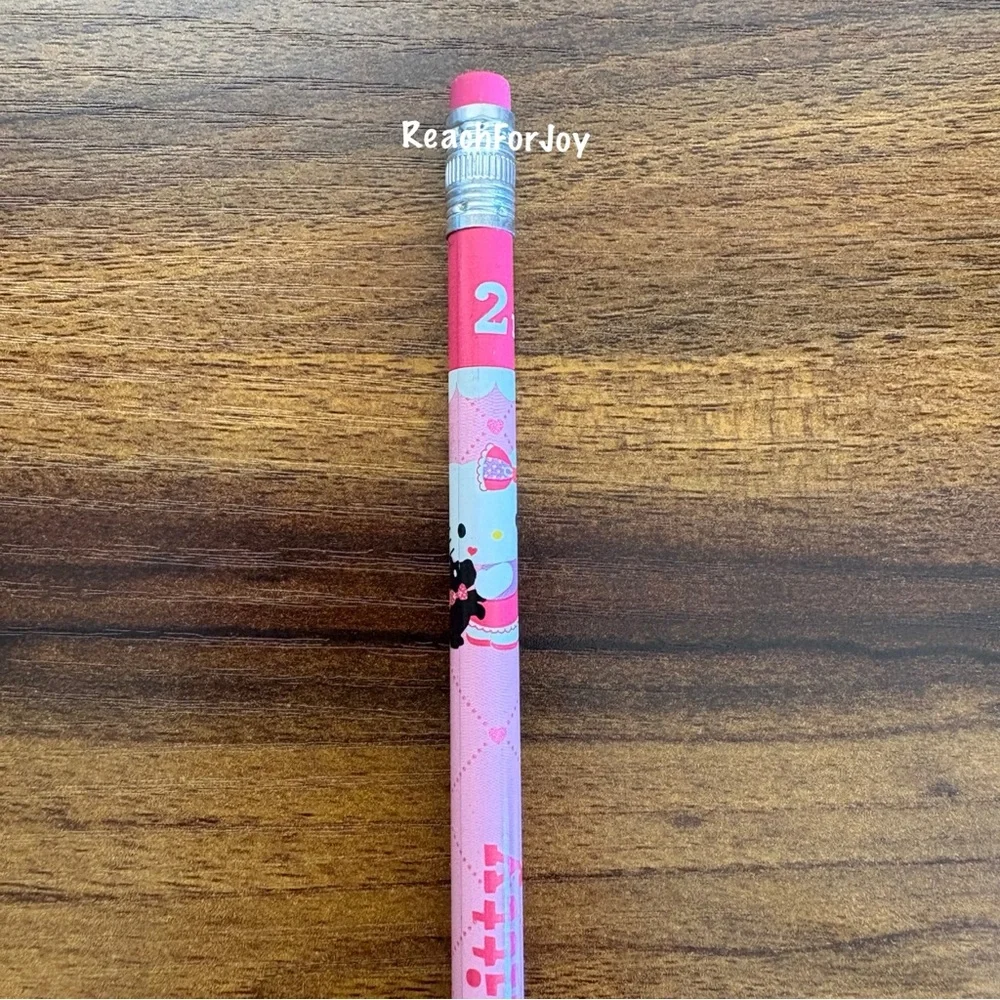 Sanrio Hello Kitty Pencil 2012 Wood #2 Pencil Scotty Dog Pink White Hearts